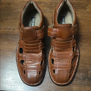 Stacy Adams Brown Leather Men's Sandals